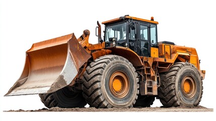 Fototapeta premium Large Orange Loader Excavator