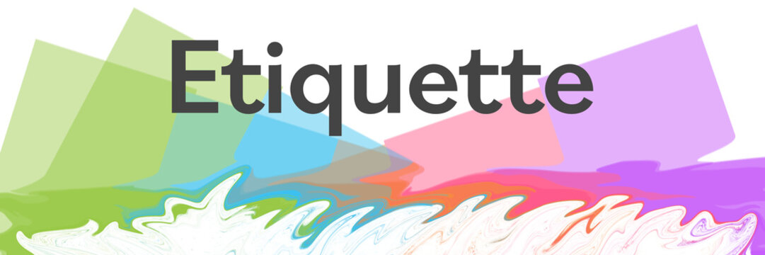 Etiquette Colorful Random Boxes Painting Bottom Text 