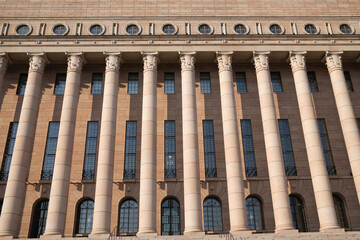 Finnish Parliament in Helsinki Finland