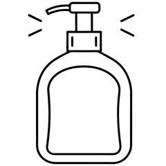 hand sanitizer outline coloring book page line art illustration digital drawing