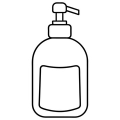 Fototapeta premium hand sanitizer outline coloring book page line art illustration digital drawing