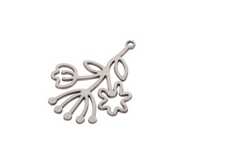 Elegant Metal Leaf Pendant Charm with Intricate Cutout Design – Perfect for Jewelry Making and DIY Craft Projects