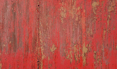 Fototapeta premium Peeling paint on an old wall. Grunge background for design.Selective focus