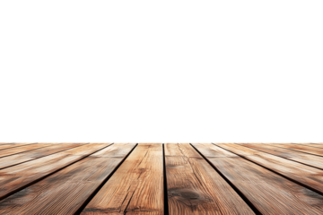 Wooden floor isolated on transparent background. PNG file.