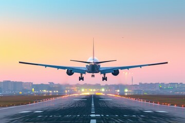Airplane taking off from the airport airplane aircraft vehicle.