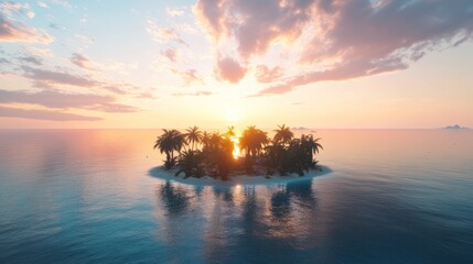 Tropical Island Sunset