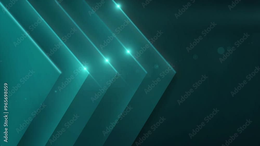 Poster dark blue geometric abstract background glowing blue arrow pattern with lighting background motion g