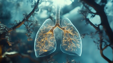 23. "Visual of the effects of cystic fibrosis on the lungs