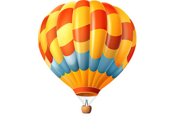 Obraz premium hot air balloon isolated on PNG Background.