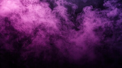 Fototapeta premium Ethereal Purple Smoke Abstract Art on Black Background. Vivid Neon Fog Texture Wallpaper with Dark Pink, Violet, White, and Amber Tones. Mysterious and Atmospheric Digital Design.