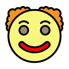 Clown Vector Filled Icon Design