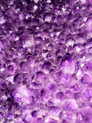 Texture of natural amethyst crystals. Natural background.