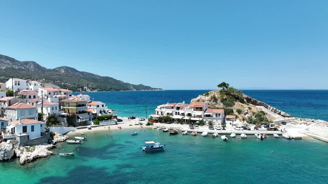 Kokkari village on Samos island, Greece