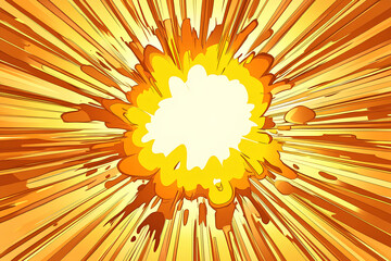 Fototapeta premium A vibrant explosion graphic with radiating lines and bright colors.