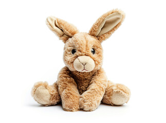 Obraz premium Soft toy cute bunny on white background
