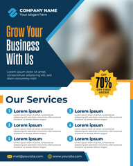 social media post template for marketing creative agency