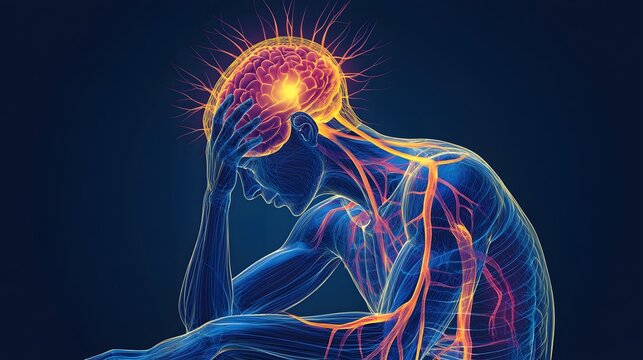 15. "Illustration of the physical symptoms of multiple sclerosis