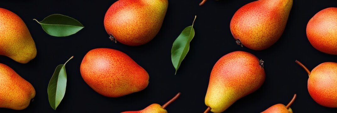 Seamless repetitive pattern background of fresh pear for fabric design