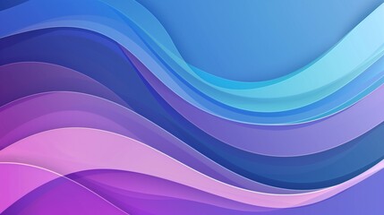 Obraz premium Modern Abstract Colorful Curved Wave Background in Blue and Purple Tones