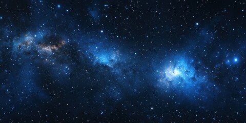 Fototapeta premium A stunning view of the cosmos showcasing vibrant colors of stars and nebulae in a deep space setting.