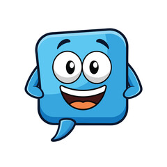 Chat bubble badge logo icon isolated cartoon design