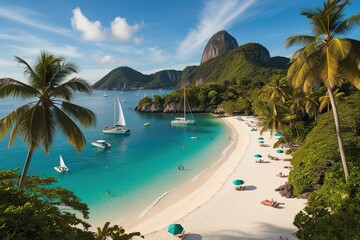 Pouso Beach in Ilha Grande, Rio de Janeiro, Brazil
