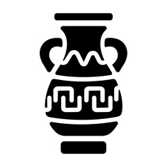 A glyph icon of amphora 