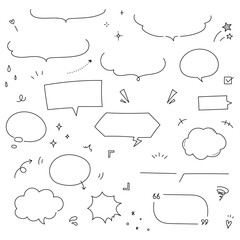 手描きセット｜吹き出し・セリフ
