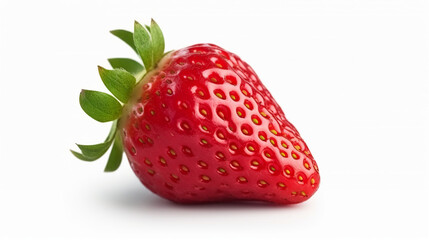  red strawberry with green leaves