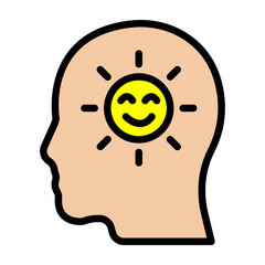 Optimism Rays Vector Filled Icon Design