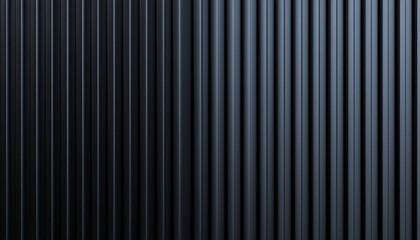 Dark ribbed surface with deep vertical lines, minimalistic and industrial, perfect for modern architecture, technology, and design concepts