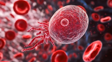 2. "Visual representation of malaria parasites in red blood cells