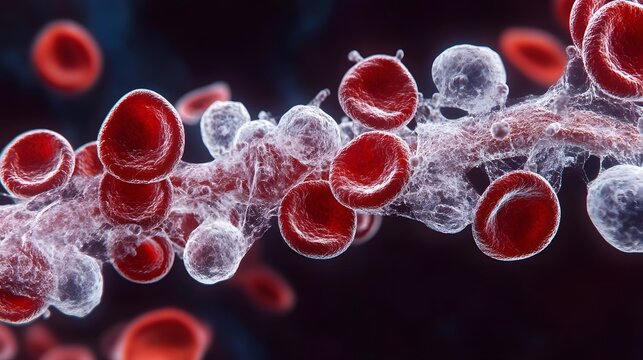 2. "Visual representation of malaria parasites in red blood cells