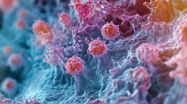 3. "Microscopic view of a herpes simplex virus infection