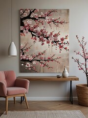 modern living room with red sofa
