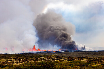August 22 2024 eruption on the Reykjanes peninsula in Iceland