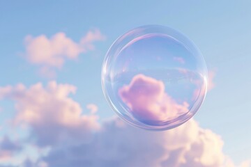 Bubble floating in the air sky outdoors nature.