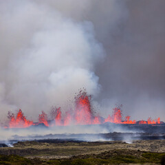 August 22 2024 eruption on the Reykjanes peninsula in Iceland