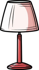 Obraz premium Retro table lamp clipart desing illustration
