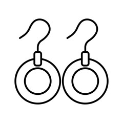 Earrings line icon editable stroke vector object isolated