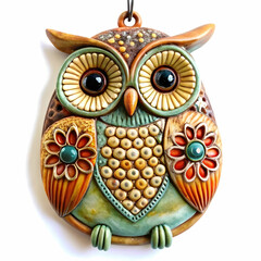 whimsical ceramic owl wall hanging adds charm to r