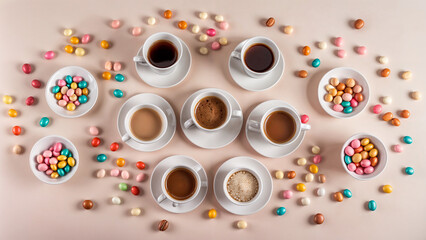 choy, coffee, candy, desserts