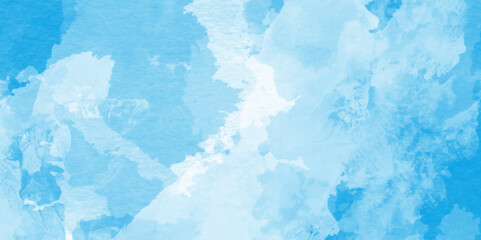 soft and splashed blue watercolor background, Aquarelle texture of painted sky blue watercolor, Hand painted blue watercolor paper texture, Artistic blue watercolor splash, blue marble background.