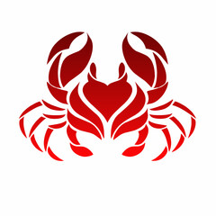 illustration vector graphic of tribal art design abstract tattoo crab