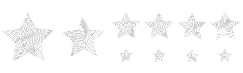 ÉTOILES AVEC LIGNES COURBES