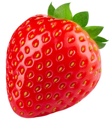 One strawberry isolated png. Strawberry on transparent background. PNG format. Strawberry no...