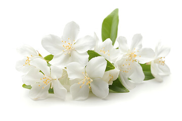 Apple blossom on a white background, White Serenity: Capturing the Beauty of Apple Blossoms, White Flowers on White, Apple blossom on a white background, A delicate cluster of white flowers,
