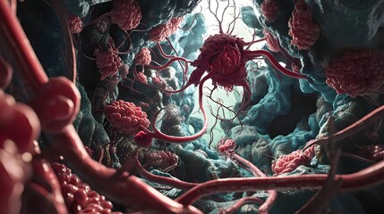 83. "Artistic depiction of the human bile production and bile duct system