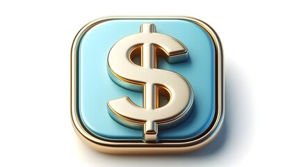 Obraz premium dollar sign button 3d