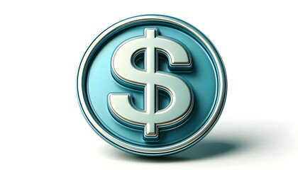 Obraz premium dollar sign button 3d